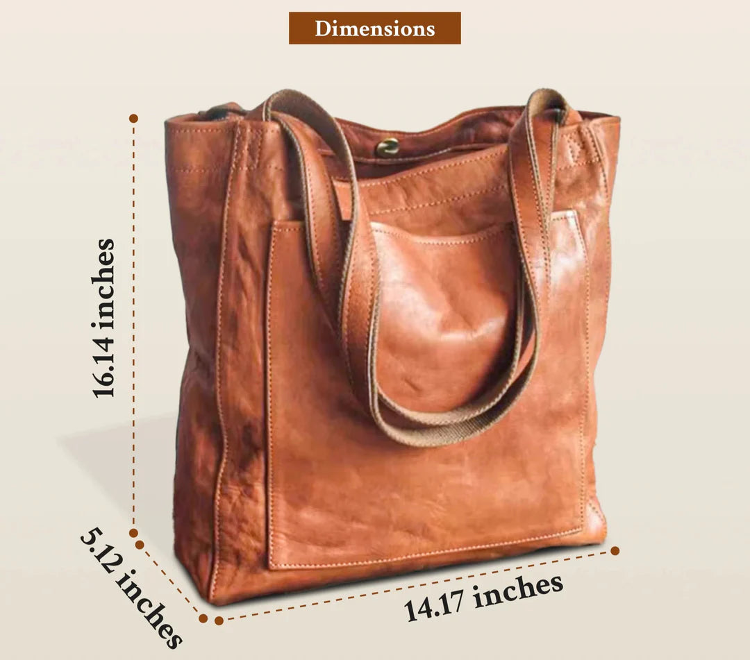 Lorena™ | Solid Leather Tote