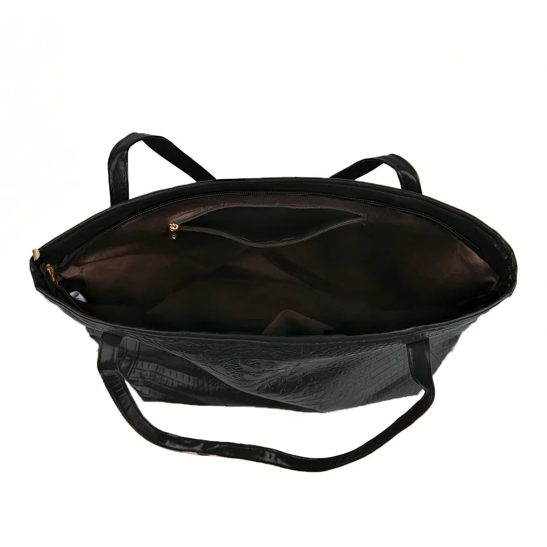 Aubrey™ | Bold Reptile-Patterned Leather Handbag