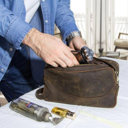 Nomad™ | Durable Leather Toiletry Bag