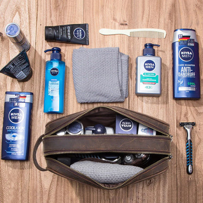 Nomad™ | Durable Leather Toiletry Bag