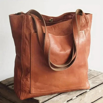 Lorena™ | Solid Leather Tote