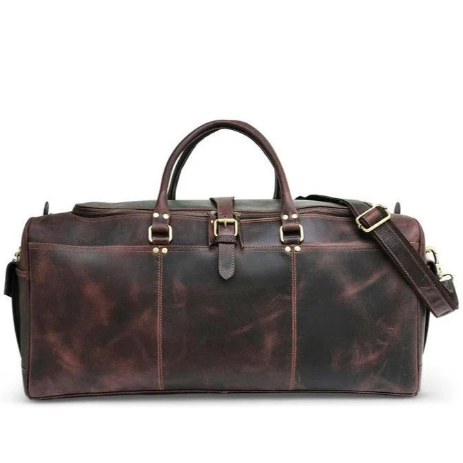 Hunter™ | Dark Brown Leather Weekend Bag