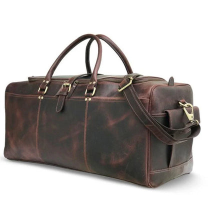 Hunter™ | Dark Brown Leather Weekend Bag
