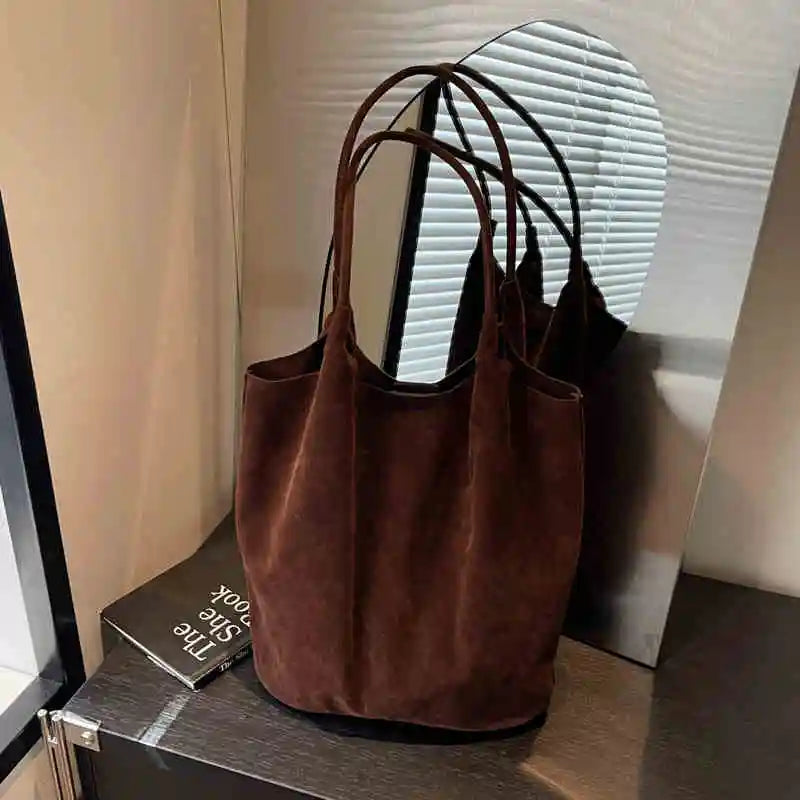 Serena™ | Elegant Suede Leather Tote Bag