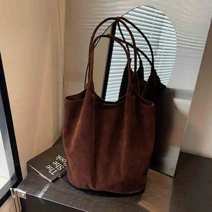 Serena™ | Elegant Suede Leather Tote Bag