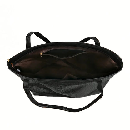 Aubrey™ | Bold Reptile-Patterned Leather Handbag