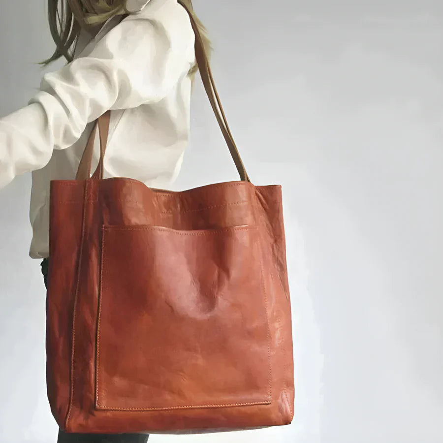 Lorena™ | Solid Leather Tote